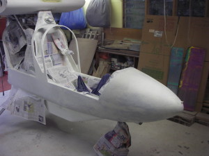 Dec 2014 - painting the Shadow fuselage